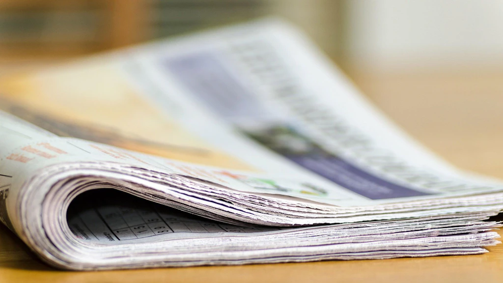 Zusammengefaltete Zeitung