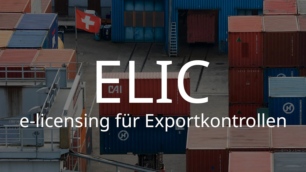 Text auf dem Bild: ELIC, e-licensing für Exportkontrollen