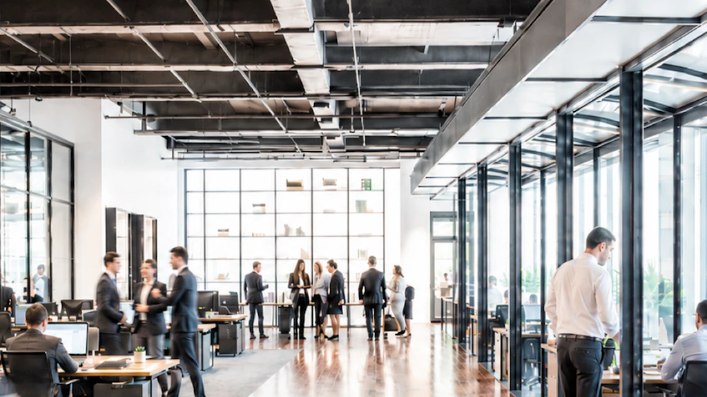 Szene aus einen Open Space Büro.