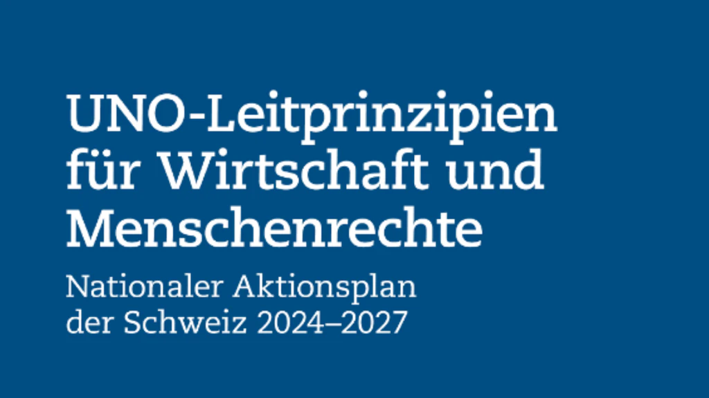 Titelblatt des NAP-Dokuments der Schweiz 2024–2027