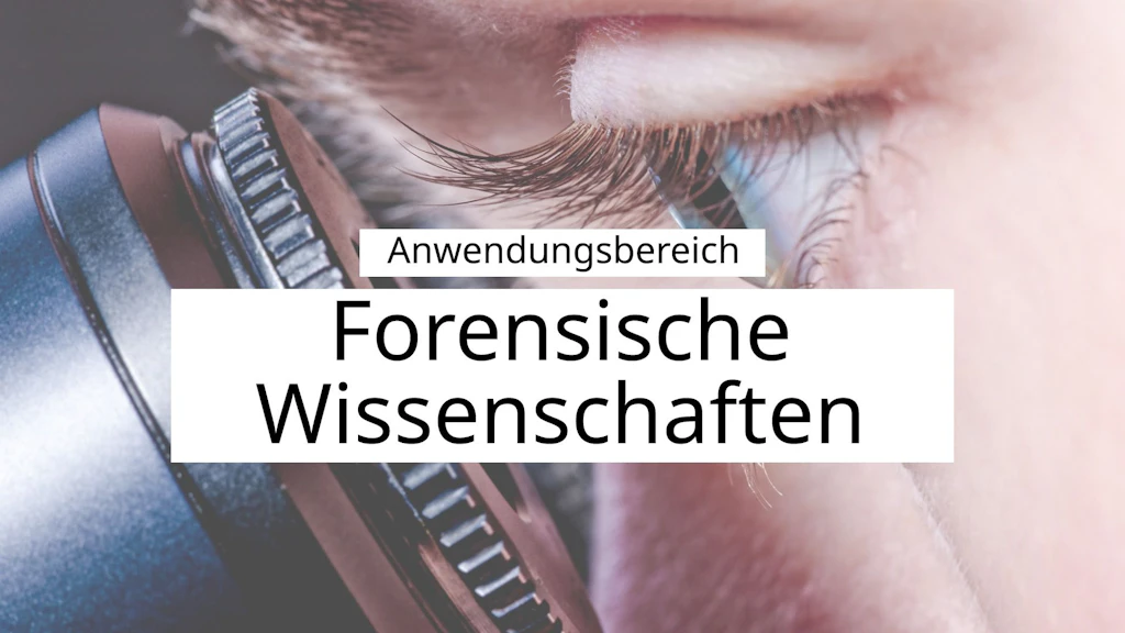 Auge eines Menschen schaut in Lupe