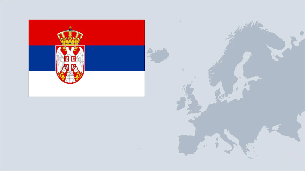 Serbien Flagge