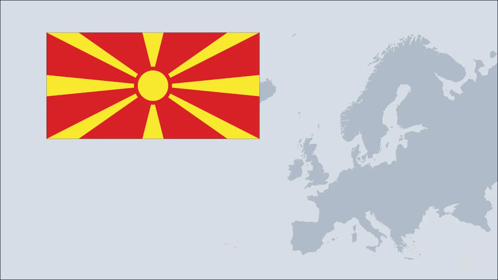 Nordmazedonien Flagge