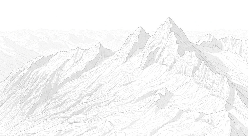 Illustration of a mountain landscape