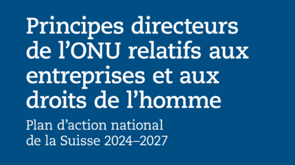 Couverture du document du NAP de la Suisse 2024-2027