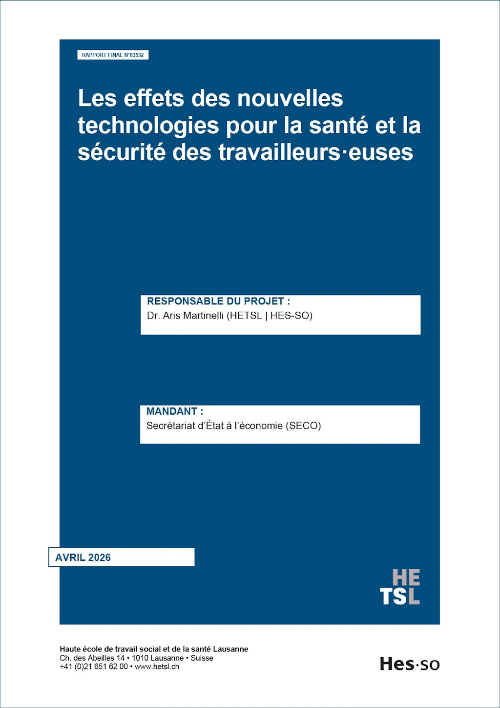 Le développement rapide de l'intelligence artificielle et des technologies connectées transforme profondément le monde du travail. Lunettes de réalité augmentée, équipements de protection intelligents, systèmes de guidage auditif, robotique collaborative ou véhicules autonomes se diffusent progressivement dans des secteurs tels que l'iindustrie, le transport, le commerce ou la logistique. S'ils promettent des gains de productivité et de flexibilité, leurs effets sur la santé et la sécurité des travailleurs et travailleuses demeurent encore mal connus.