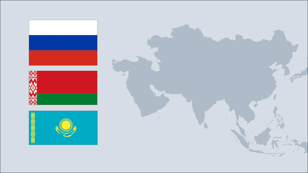 Russia Bielorussia Kazakistan Bandiera